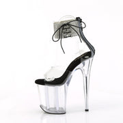 FLAMINGO-824RS Clear-Black/Clear Pleaser US Size (Women's): 5