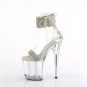 FLAMINGO-827RS Clear-Silver/Clear Pleaser US Size (Women's): 5