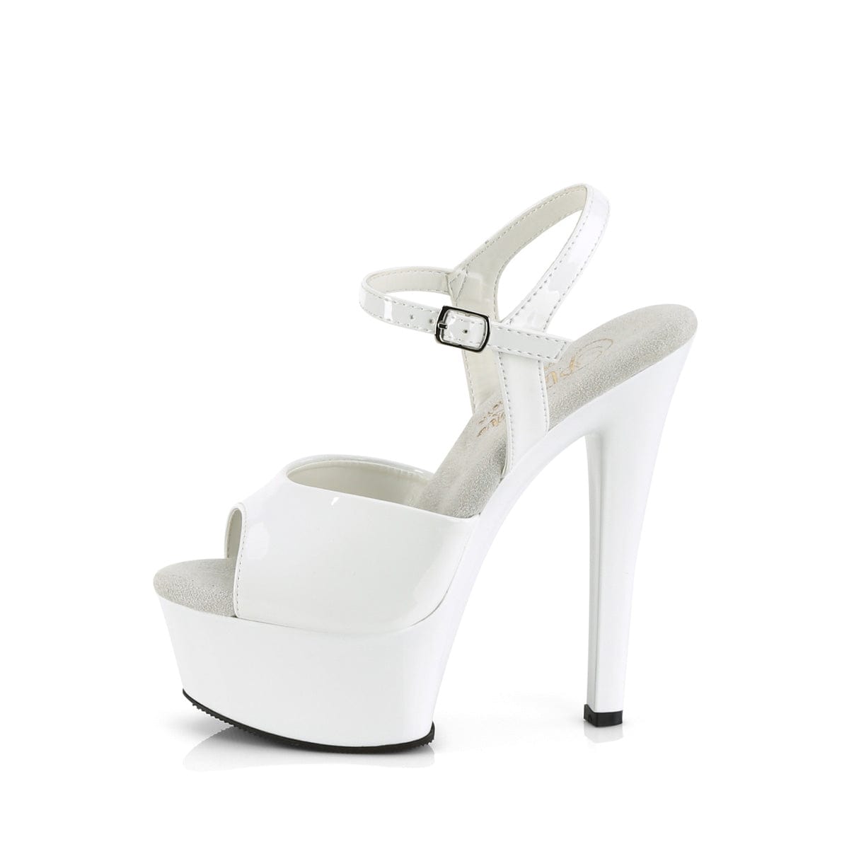 GLEAM-609 White Patent/White Platform Sandal Pleaser US Size (Women's): 5