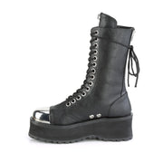 GRAVEDIGGER-14 Black Vegan Leather Mid-Calf Boot Demonia US Size (Unisex/Men's): 4