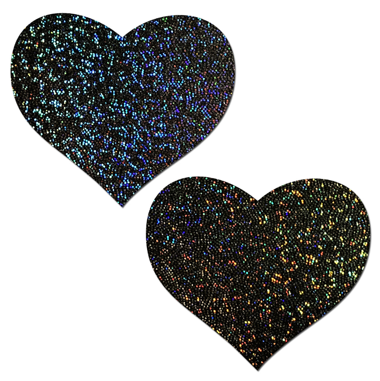 Love: Black Glitter Heart Nipple Pasties