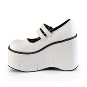 KERA-08 White Vegan Leather Mary Janes Demonia US Size (Women's): 5