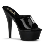 KISS-201 Black Patent/Black Platform Sandal Pleaser US Size (Women's): 5