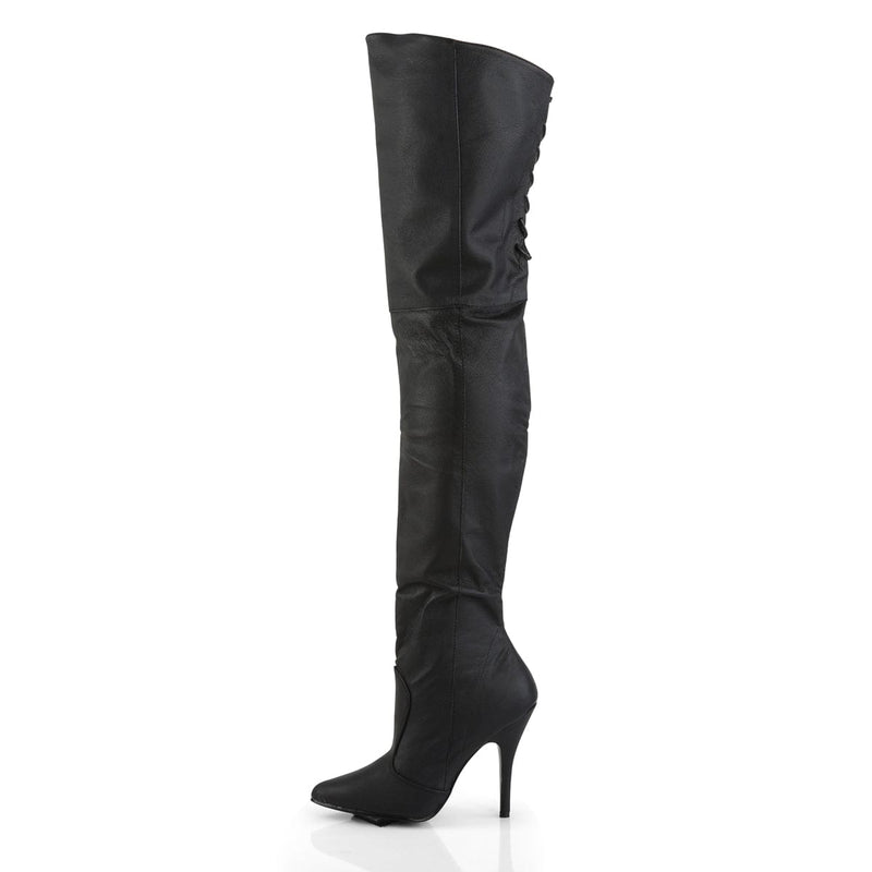 LEGEND-8899 Black Leather (P) Thigh Boot Pleaser US Size (Women's): 10