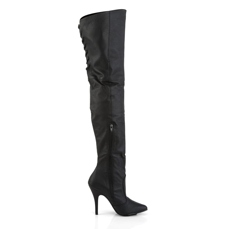 LEGEND-8899 Black Leather (P) Thigh Boot Pleaser US Size (Women's): 10