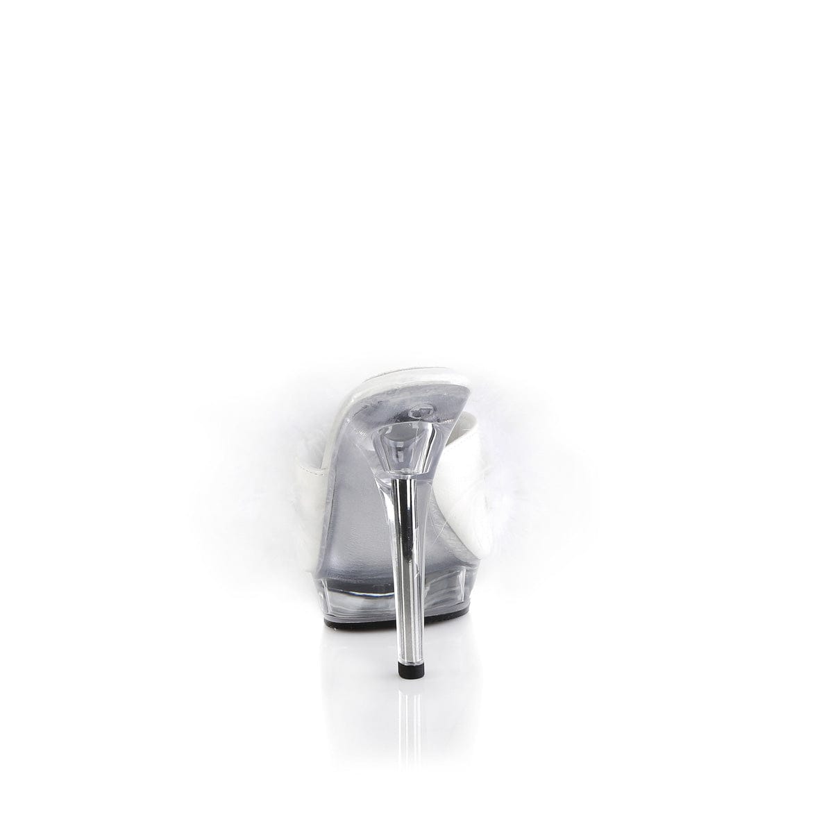 LIP-101-8 White Satin-Fur/Clear CURRENT Fabulicious US Size (Women's): 5