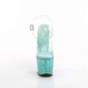 LOVESICK-708SG Clear/Aqua multi Iridescent Glitters Pleaser US Size (Women's): 5