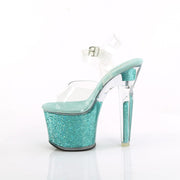 LOVESICK-708SG Clear/Aqua multi Iridescent Glitters Pleaser US Size (Women's): 5