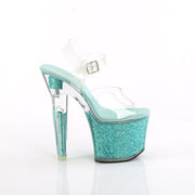 LOVESICK-708SG Clear/Aqua multi Iridescent Glitters Pleaser US Size (Women's): 5