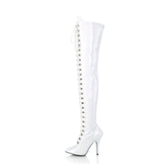 SEDUCE-3024 White Patent Thigh Boot Pleaser US Size (Women's): 6