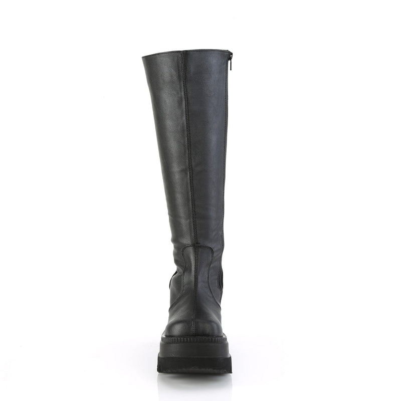SHAKER-100WC Black Vegan Leather Demonia US Size (Women's): 5