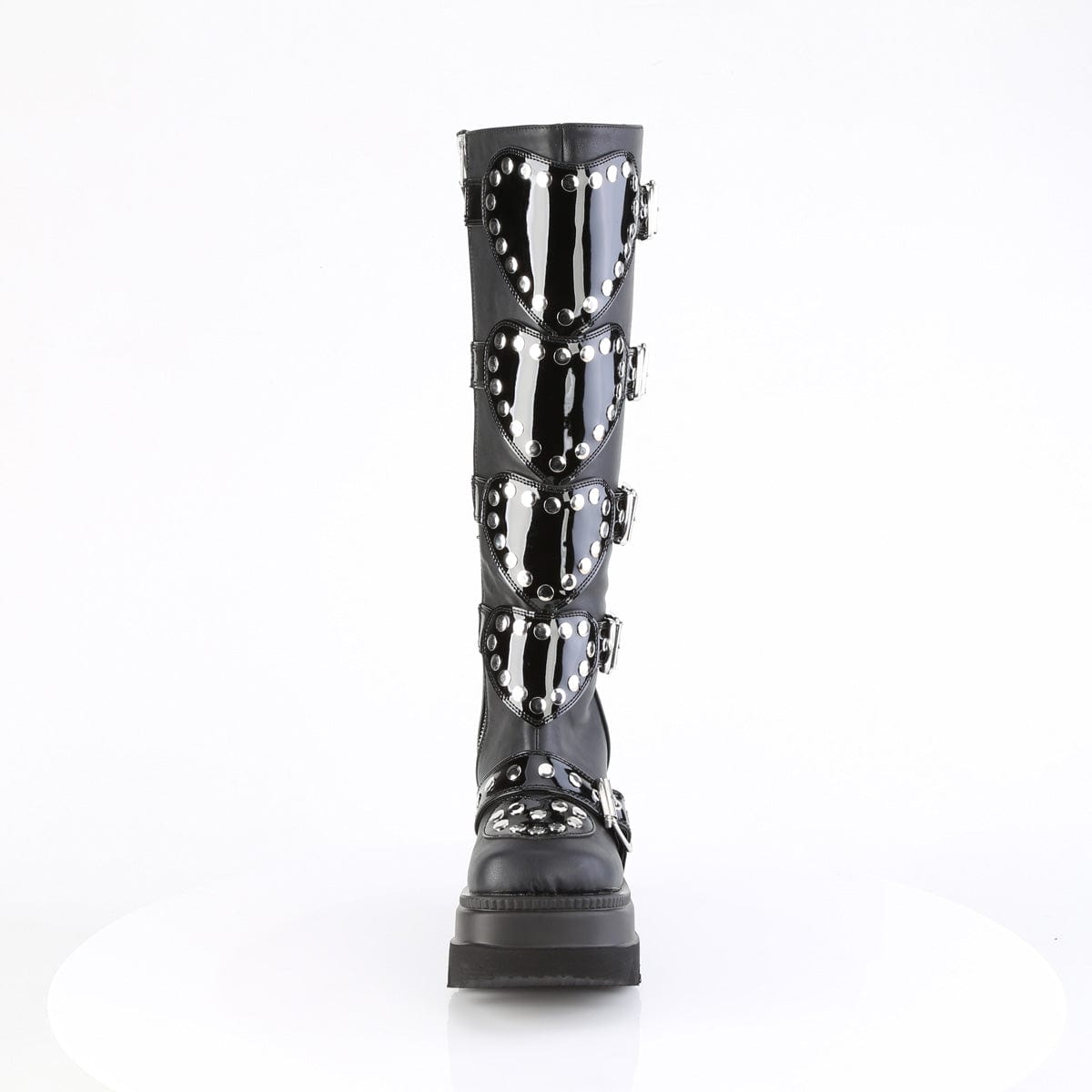 SHAKER-210 Black Vegan Leather Demonia US Size (Women's): 6