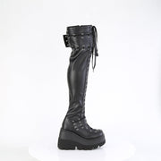 SHAKER-325 Black Vegan Leather Demonia US Size (Women's): 6