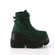 SHAKER-52 Emerald Vegan Suede Demonia US Size (Women's): 5