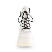 SHAKER-52 White Vegan Leather Shoes Demonia US Size (Women's): 5