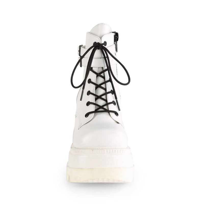 SHAKER-52 White Vegan Leather Shoes Demonia US Size (Women's): 5