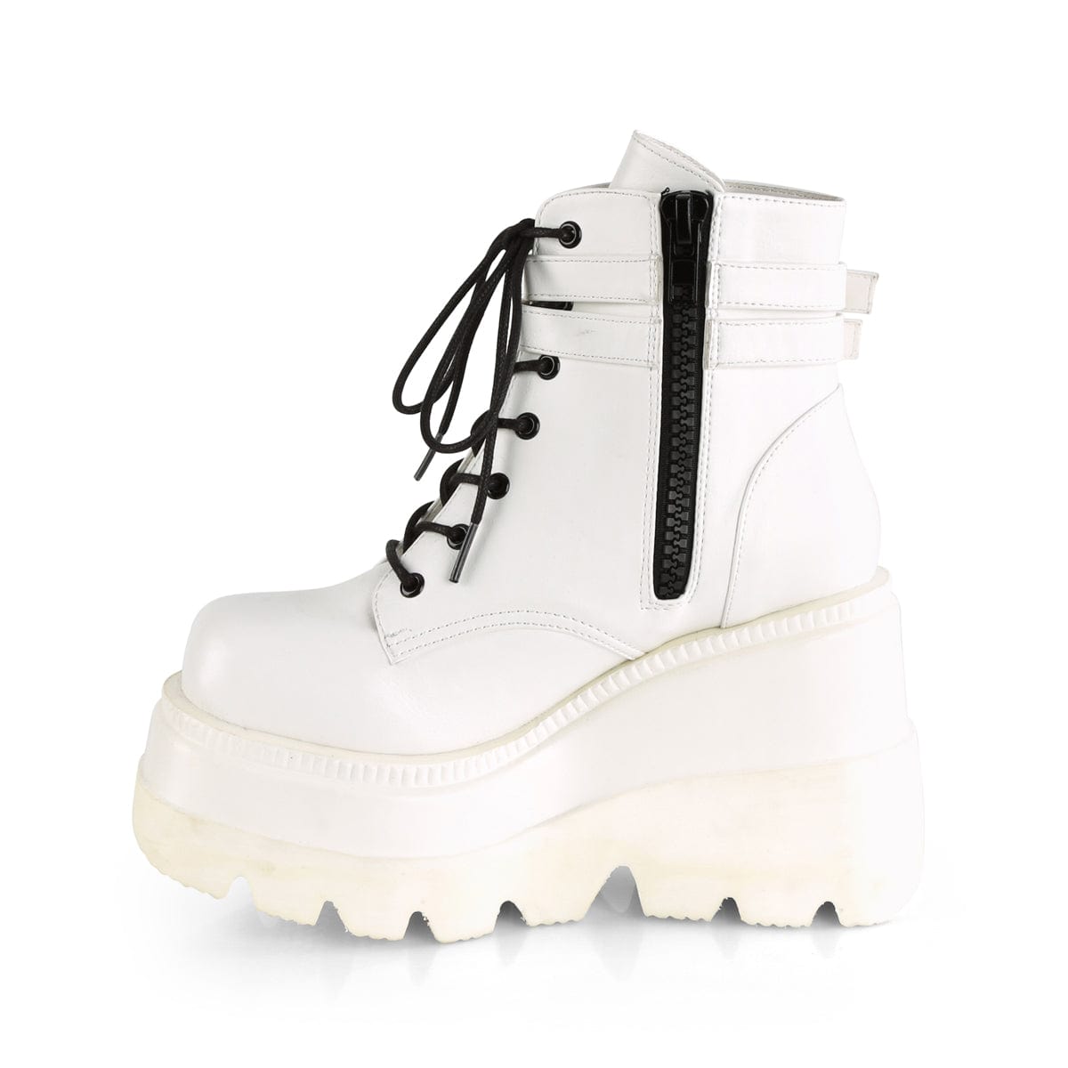 SHAKER-52 White Vegan Leather Shoes Demonia US Size (Women's): 5