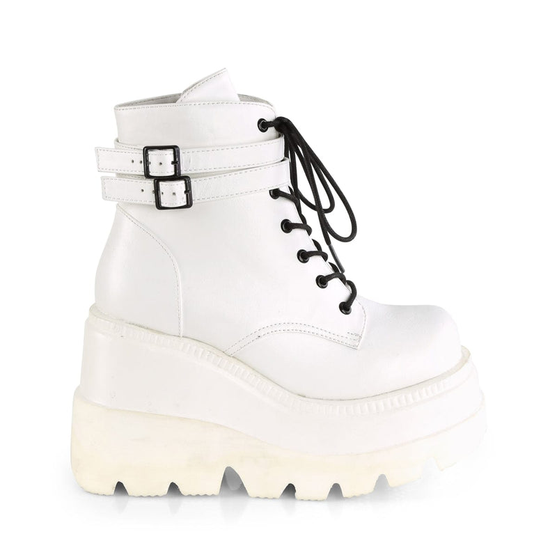SHAKER-52 White Vegan Leather Shoes Demonia US Size (Women's): 5
