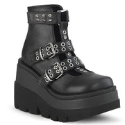 SHAKER-62 Black Vegan Leather Demonia US Size (Women's): 6