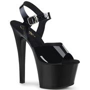 SKY-308N Black (Jelly-Like) TPU/Black Platform Sandal Pleaser US Size (Women's): 5