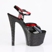 SKY-309 Black Patent/Black Glitter Pleaser US Size (Women's): 5