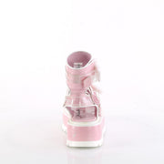 SLACKER-15B Baby Pink Hologram Patent Demonia US Size (Women's): 6