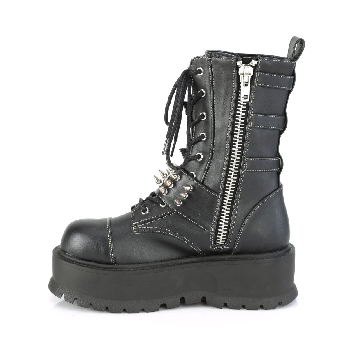 SLACKER-165 Black Vegan Leather Shoes Demonia US Size (Women's): 6