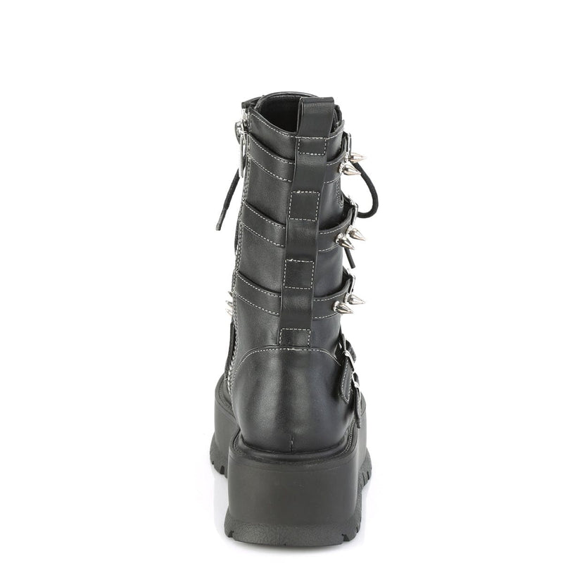 SLACKER-165 Black Vegan Leather Shoes Demonia US Size (Women's): 6