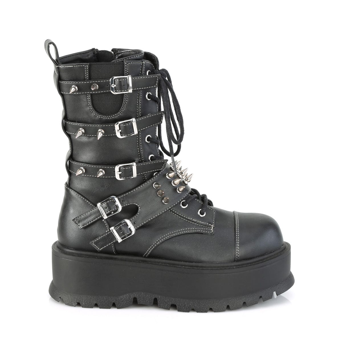 SLACKER-165 Black Vegan Leather Shoes Demonia US Size (Women's): 6