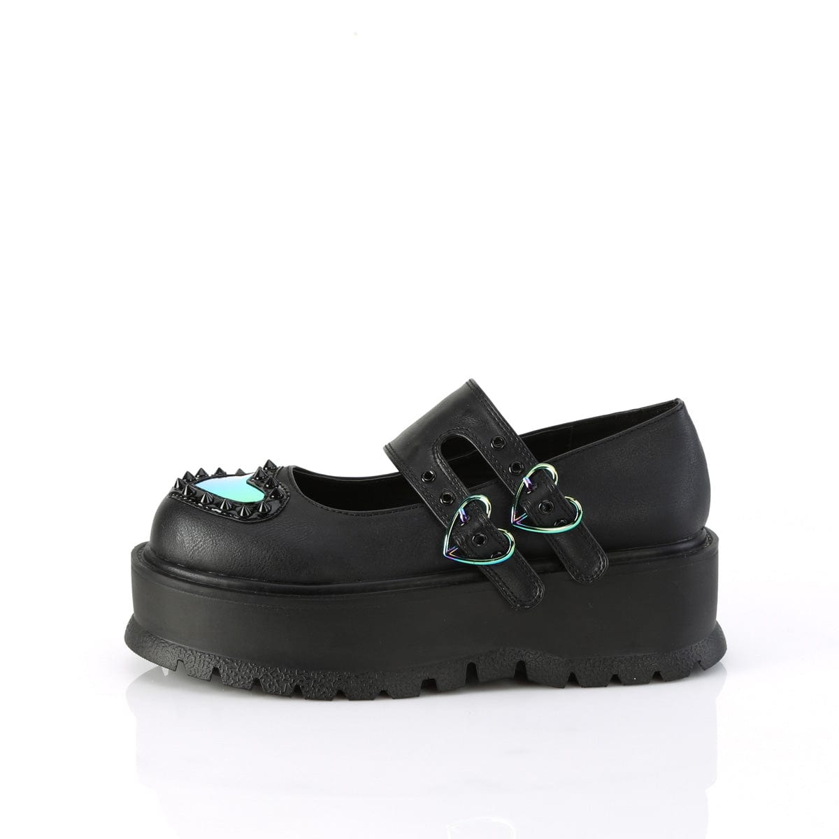 SLACKER-25 Black Vegan Leather Demonia US Size (Women's): 6