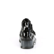 SLACKER-50 Black Patent-Black Multi Glitter Demonia US Size (Women's): 6