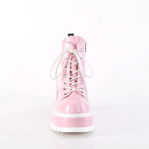 SLACKER-55 Baby Pink Hologram Patent Demonia US Size (Women's): 6
