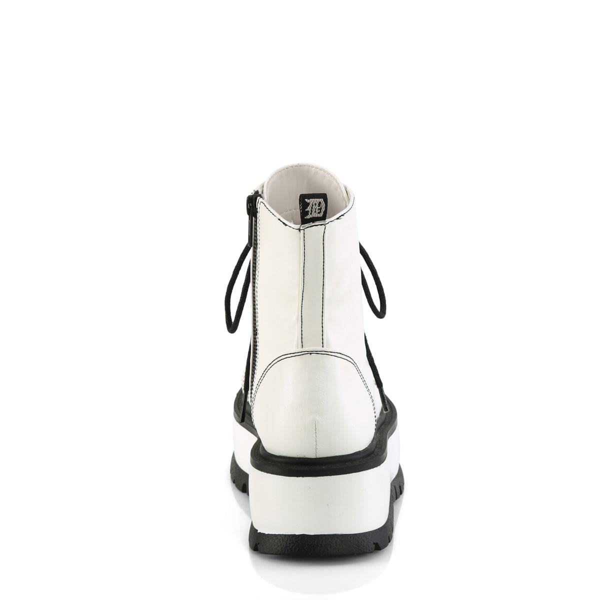 SLACKER-55 White Vegan Leather Demonia US Size (Women's): 6