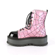 SLACKER-88 Pink Hologram-Black Patent Ankle Boot Demonia US Size (Women's): 6