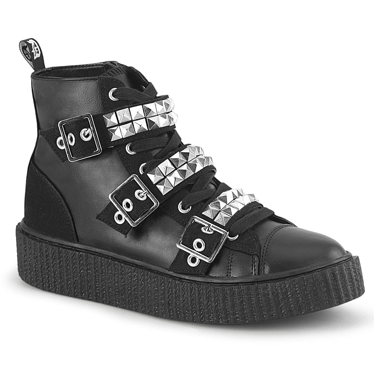 SNEEKER-225 Black Canvas-Vegan Leather