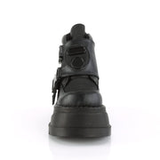 STOMP-15 Black Vegan Leather Demonia US Size (Women's): 5