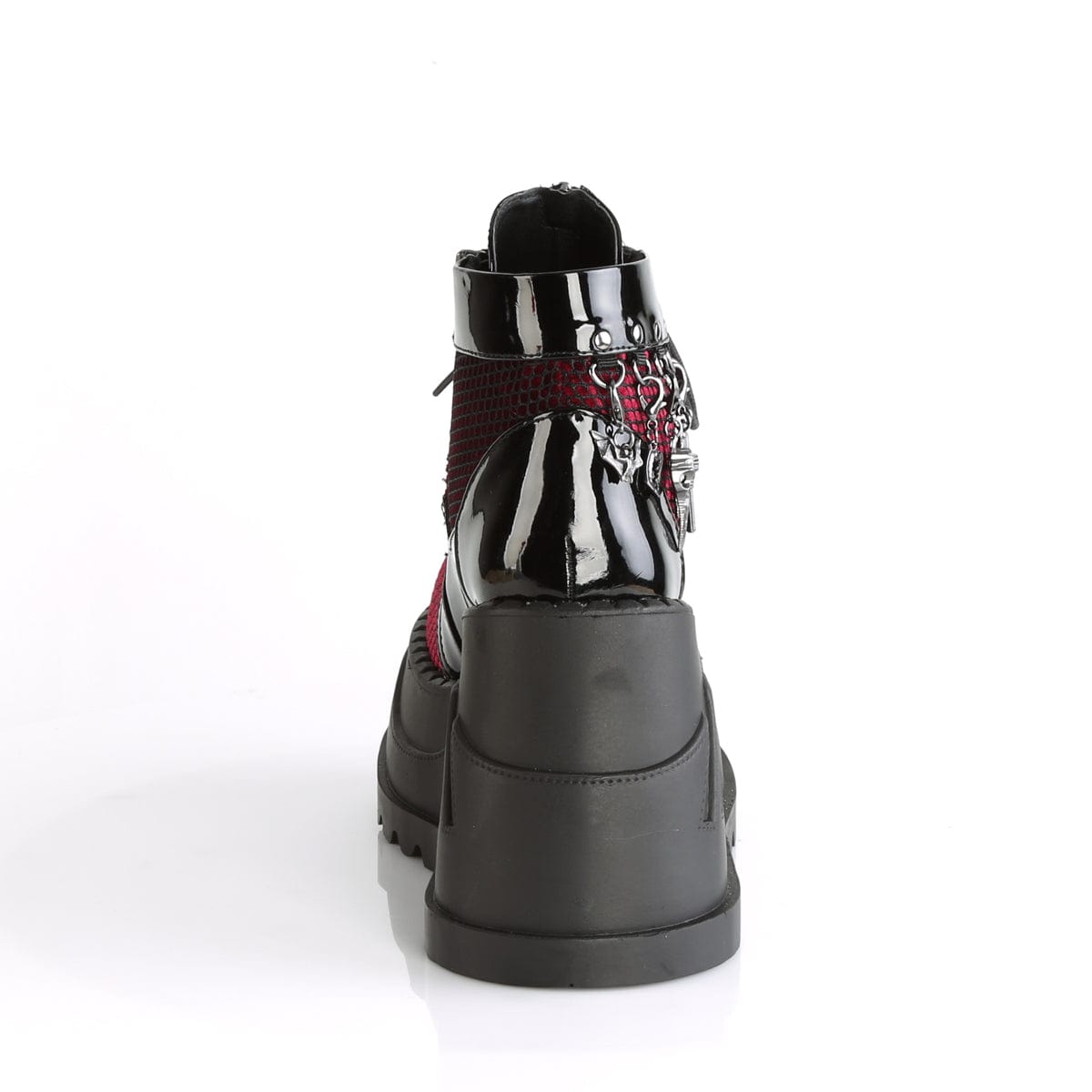 STOMP-18 Black Patent -Burgundy Velvet Demonia US Size (Women's): 5