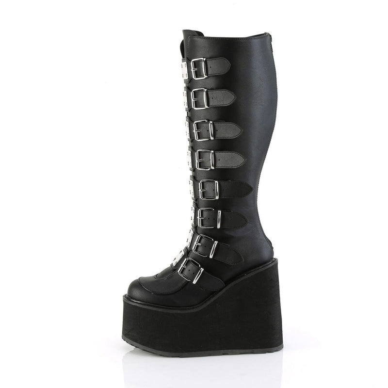 SWING-815WC Black Vegan Leather Demonia US Size (Women's): 6