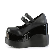 VOID-37 Black Vegan Leather-Patent Mary Janes Demonia US Size (Women's): 6