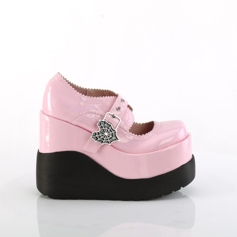VOID-38 Baby Pink Hologram Patent Demonia US Size (Women's): 6
