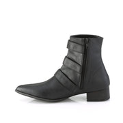 WARLOCK-50-C Black Vegan Leather Ankle Boot Demonia US Size (Unisex/Men's): 4