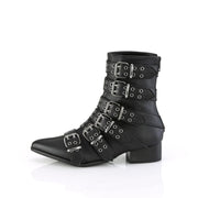 WARLOCK-70 Black Vegan Leather Calf Boot Demonia US Size (Unisex/Men's): 4