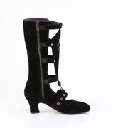 WHIMSY-118 Black Vegan Suede Demonia US Size (Women's): 6