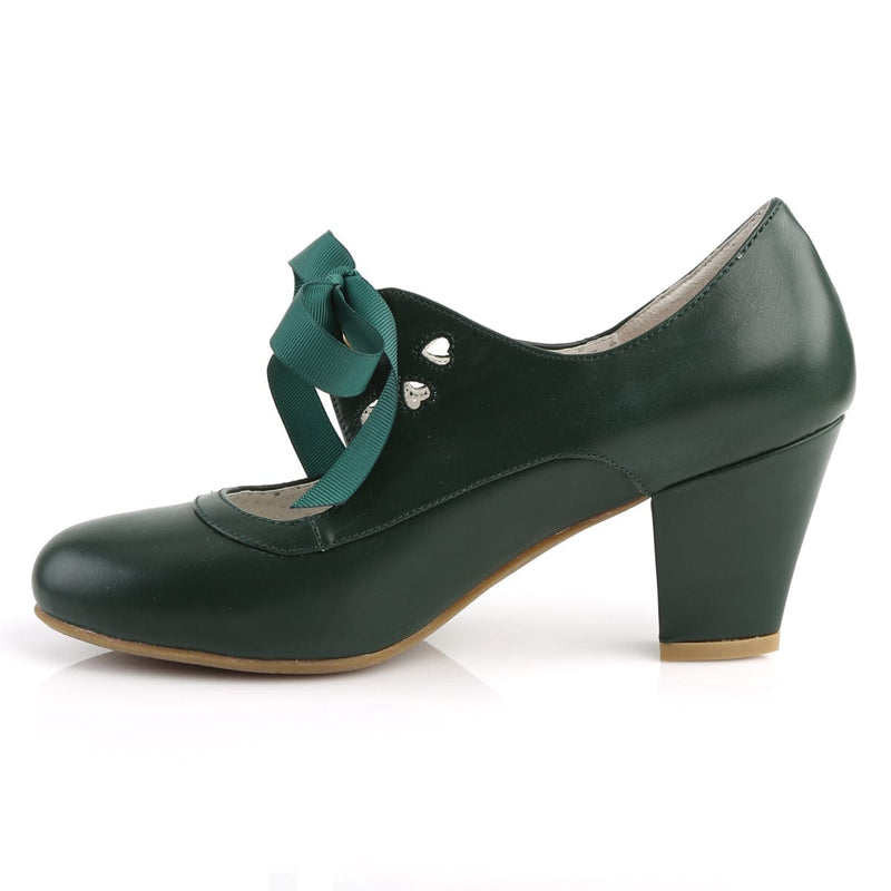 WIGGLE-32 Dark Green Faux Leather Pin Up Couture US Size (Women's): 5