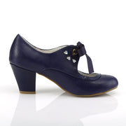 WIGGLE-32 Navy Blue Faux Leather CURRENT Pin Up Couture US Size (Women's): 5