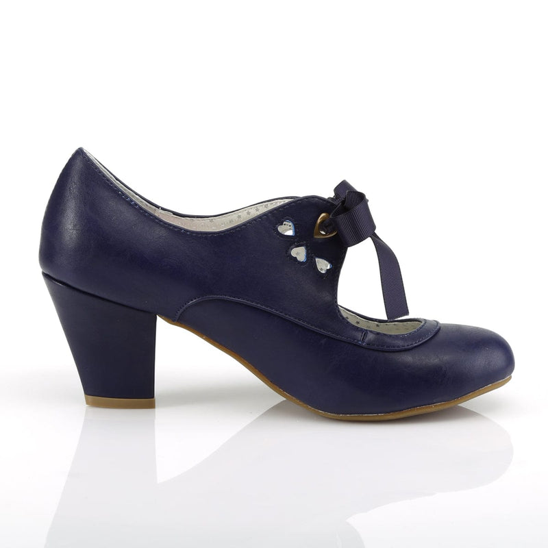 WIGGLE-32 Navy Blue Faux Leather CURRENT Pin Up Couture US Size (Women's): 5